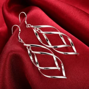 Brincos Femininos de Prata 925 – Longos com Gota
