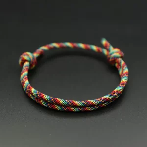 Pulseira Boêmia de Corda 100% Algodão - Artesanal e Ajustável