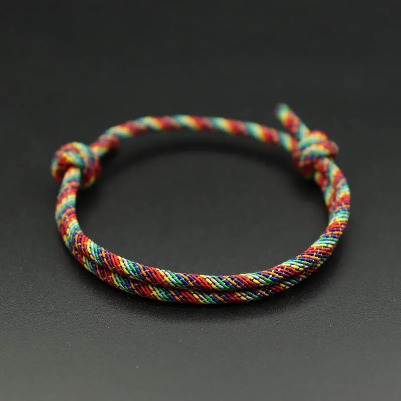 Pulseira Boêmia de Corda 100% Algodão - Artesanal e Ajustável