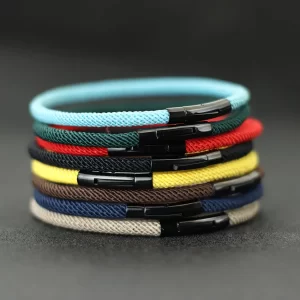 Pulseira de Corda Simples – Fivela de Aço Inoxidável