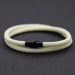 Pulseira minimalista corda dupla camada com fivela