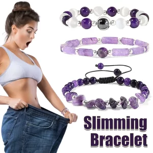 Pulseira de Ametista Purificadora Corporal para Homens e Mulheres, 3 peças por conjunto