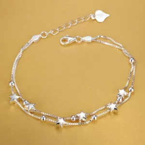 Pulseiras feminina com estrelas designer moda coreana