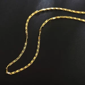 Corrente 2mm plana Unissex Dourada