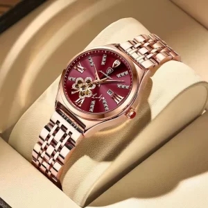 Relógio Feminino Poedagar Luxury Class – Aço Inoxidável, Quartzo, À Prova d’Água