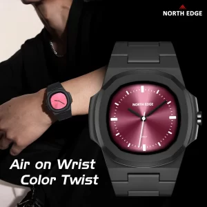 Relógio North Edge novo volt analógico à prova d'água 50m
